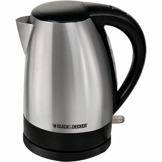 BLACK+DECKER KE1518SD 1.7升不锈钢电热水壶5.6折 29.98加元！