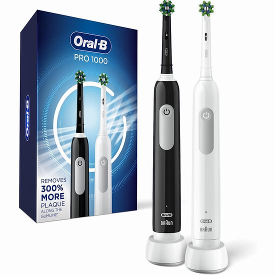 黑五价！Oral-B Pro 1000 电动牙刷2件套超值装5.3折 89.99加元包邮！