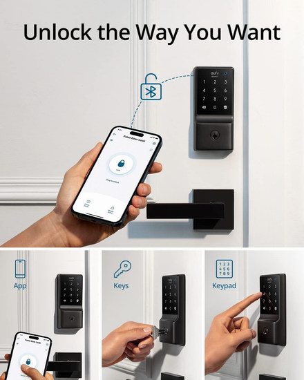 历史最低价！eufy Security C210 Wi-Fi 五合一 智能密码门锁5折 99.99加元包邮！2色可选！