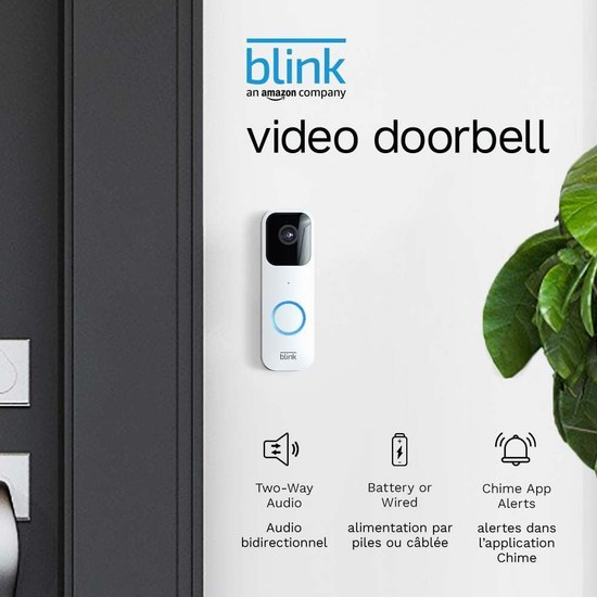 历史新低！Blink Video Doorbell 智能可视门铃4.9折 31.99加元！支持有线+无线安装，续航可达2年！2色可选！