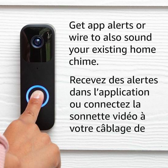历史新低！Blink Video Doorbell 智能可视门铃4.9折 31.99加元！支持有线+无线安装，续航可达2年！2色可选！