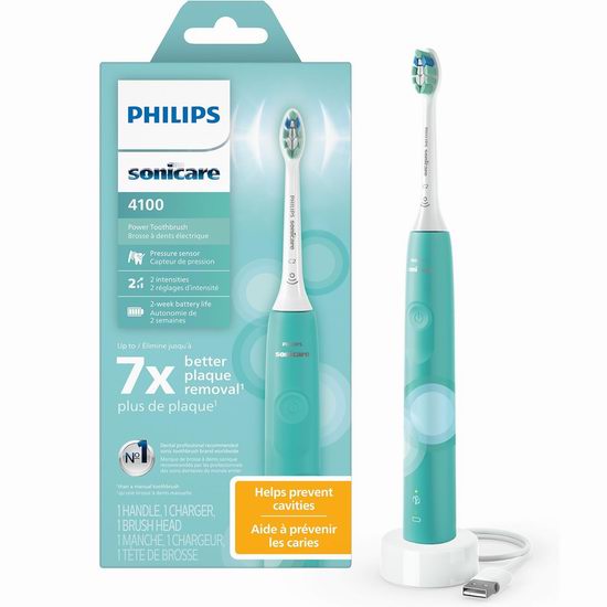 Philips 飞利浦 Sonicare 4100 HX3681/23 声波震动电动牙刷6.5折 54.95加元包邮！