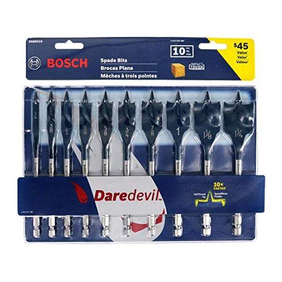 补货！BOSCH DSB5010 Daredevil 博世 标准铲形钻头10件套3.9折 12.99加元！