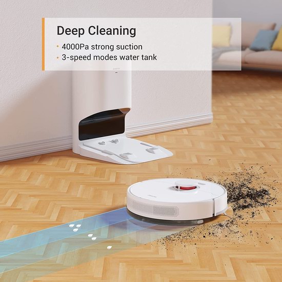 堪比Bug价！Dreametech 小米追觅 D10 Plus 4000Pa超强吸力 智能扫拖一体 扫地机器人 300.99加元包邮！送价值69.99加元配件套装！45天无需倒垃圾！