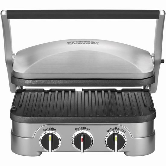 居家烧烤神器！Cuisinart CGR-4NC 五合一烧烤炉6.5折 84.94加元包邮！