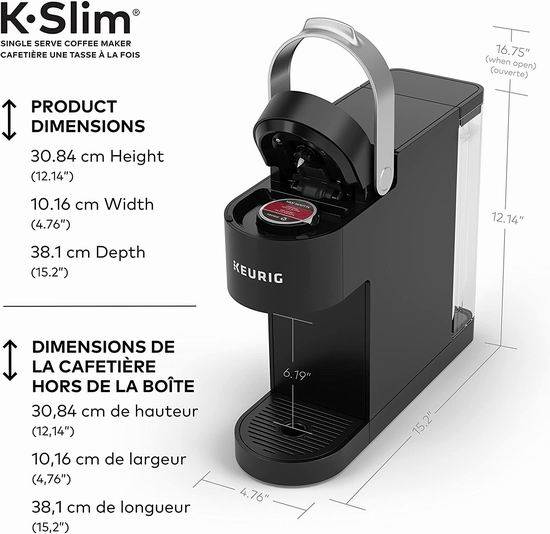 Keurig K-Slim 单杯胶囊咖啡机4折 59.97加元包邮！4色可选！