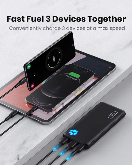 INIU USB C 10000mAh 便携式移动电源/充电宝4.7折 18.89加元！
