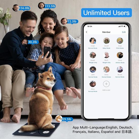 Vitafit 高精度蓝牙智能数字体脂/体重秤5.9折 19.99加元！