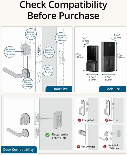历史最低价！eufy Security C210 Wi-Fi 五合一 智能密码门锁5折 99.98加元包邮！2色可选！