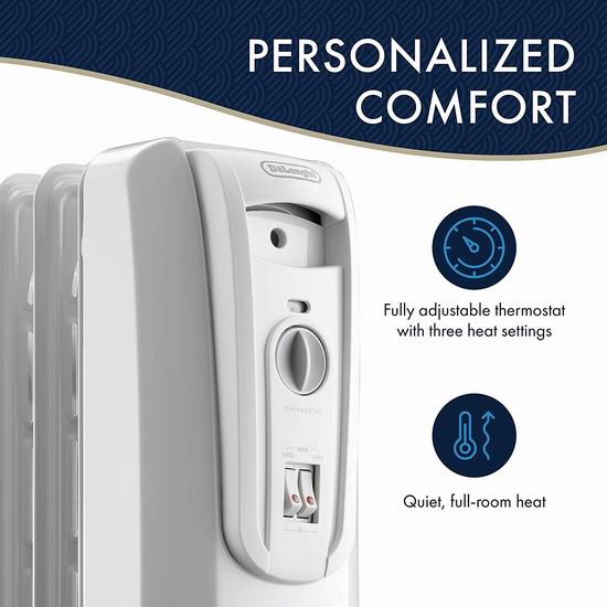 Delonghi 德龙 TRH0715CA 专利高效散热 电热油汀 105.99加元包邮！