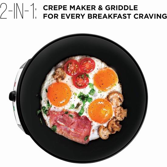 历史新低！Chefman 12英寸多用途电煎饼机4.6折 27.99加元！烙饼、烤肉神器！