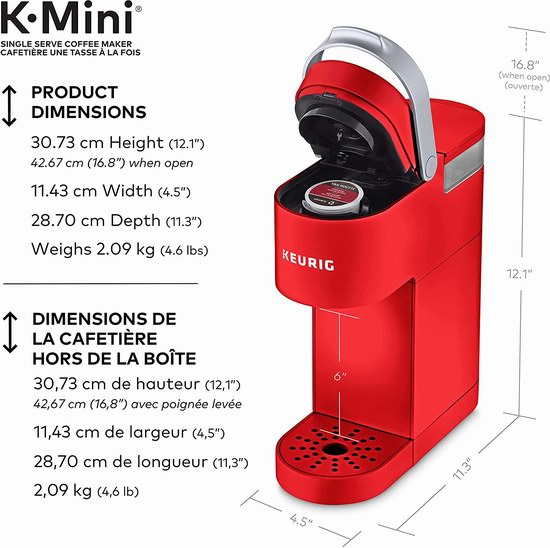 Keurig K-Mini 超迷你胶囊咖啡机5.5折 59.98加元包邮！2色可选！