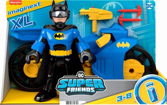 超级白菜！历史新低！Fisher-Price 费雪 Imaginext DC 蝙蝠侠摩托车玩具2.3折 12.97加元！