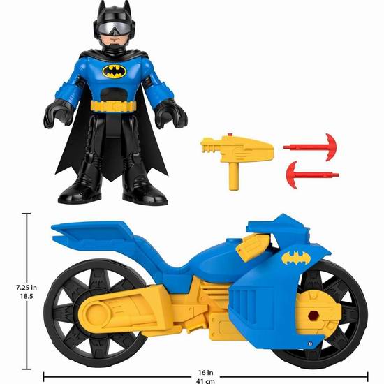 超级白菜！历史新低！Fisher-Price 费雪 Imaginext DC 蝙蝠侠摩托车玩具2.3折 12.97加元！