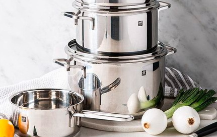 缩略图 | 历史最低价！2.5折 ！双立人ZWILLING 不锈钢锅具9件套149.99加元包邮！