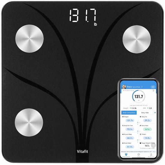 缩略图 | 健身瘦身快抢！Vitafit 高精度蓝牙智能数字体脂/体重秤5.9折 19.99加元！