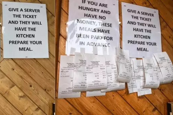 缩略图 | 安省餐厅设捐赠餐走红，账单贴墙上可领免费食物！