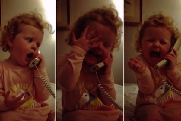 缩略图 | 【视频】3岁女娃假装讲电话 戏精上身笑翻网友