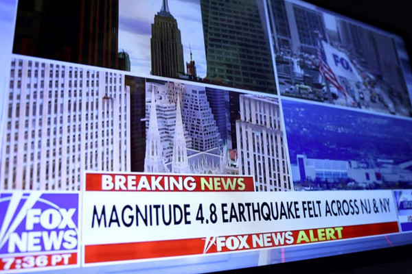 缩略图 | 纽约市附近发生4.8级地震，震动美国东北部地区