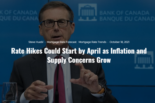 缩略图 | 加拿大央行可能明年4月首次加息，各大银行预测