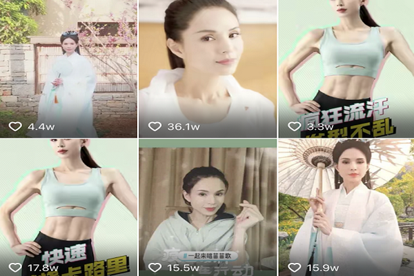 缩略图 | 54岁李若彤穿睡袍健身，多次调整姿势防走光