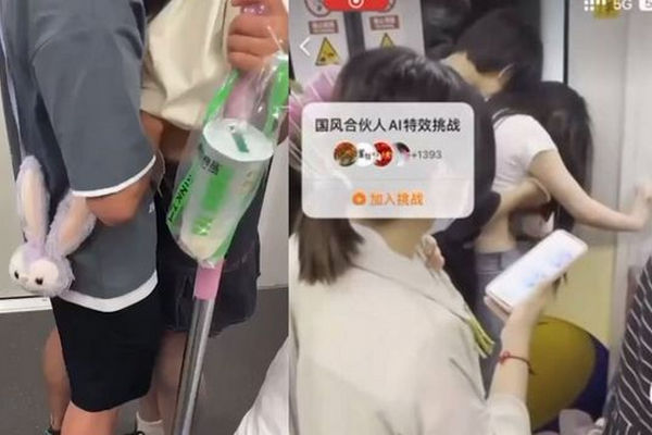 缩略图 | 上海地铁现尺度最大活春宫：小情侣忍不住，乘客劝不听！