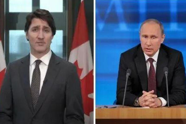 缩略图 | 加拿大总理杜鲁多宣布对俄新制裁，包括普京两个女儿！