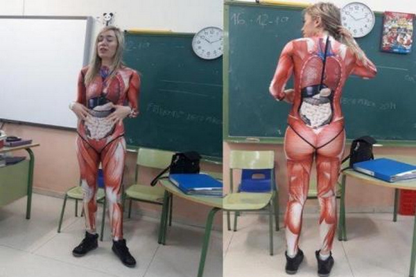 缩略图 | 穿“人体器官服”上课，西班牙生物老师“一夜爆红”！