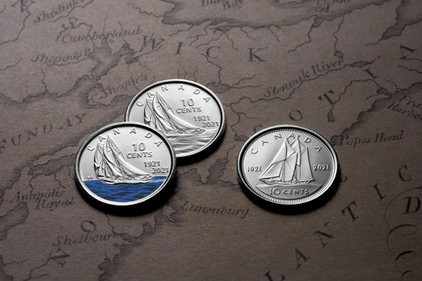 缩略图 | 加拿大首枚彩色10分硬币面世，一抹蓝色太美了！