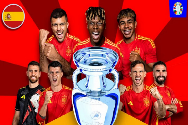 缩略图 | 西班牙队击败英格兰队，四夺欧洲杯冠军创历史！