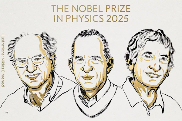 缩略图 | 2025年诺贝尔物理学奖揭晓：表彰其“发现电路中的宏观量子力学隧道效应和能量量子化”